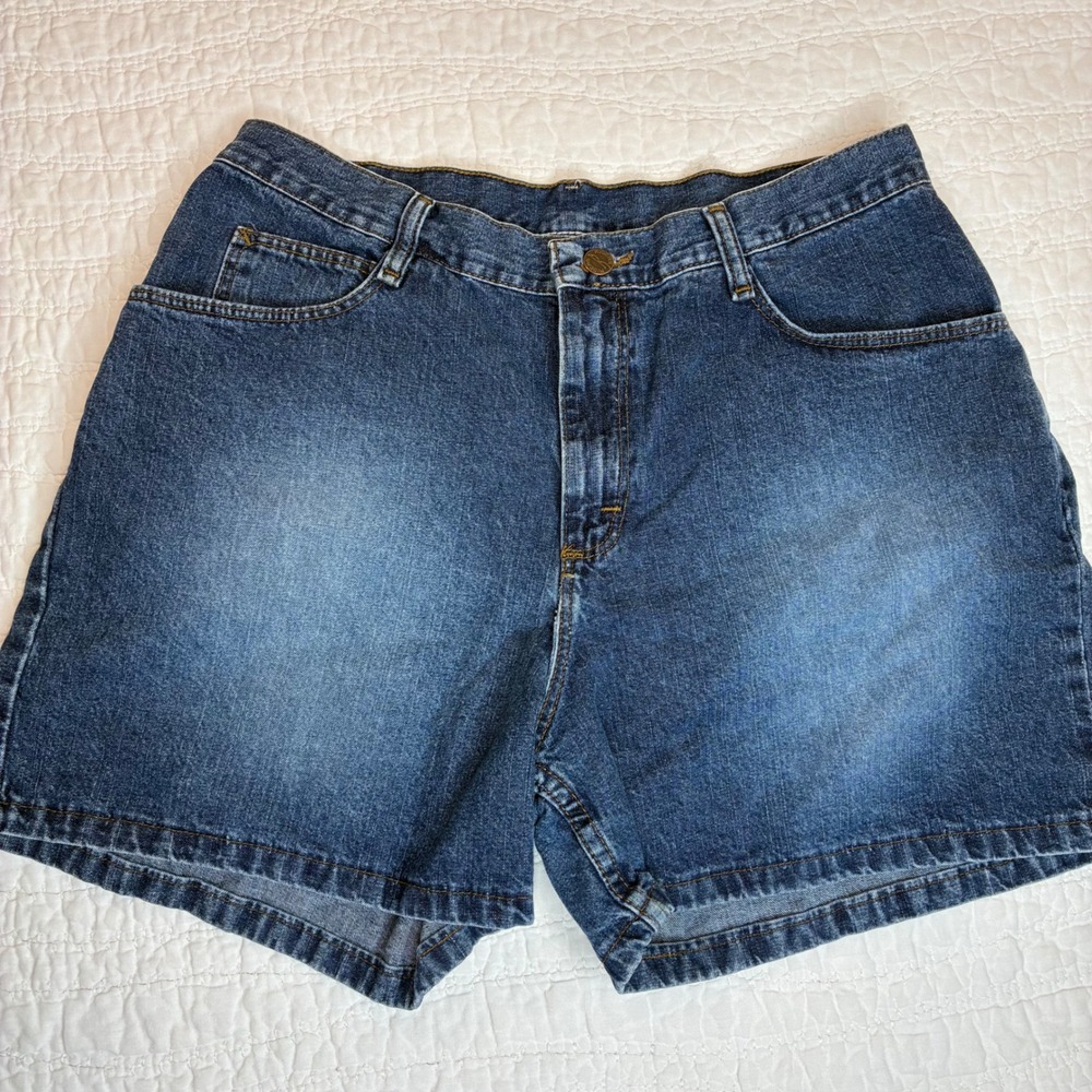 Riders by Lee Womens High Waist Denim Shorts Medium Wash Size 12 Jort **see note